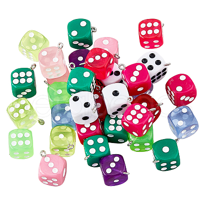DICOSMETIC 36Pcs Epoxy Resin Pendants FIND-DC0006-46-1
