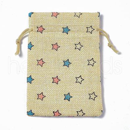 Burlap Packing Pouches Drawstring Bags ABAG-L016-A05-1