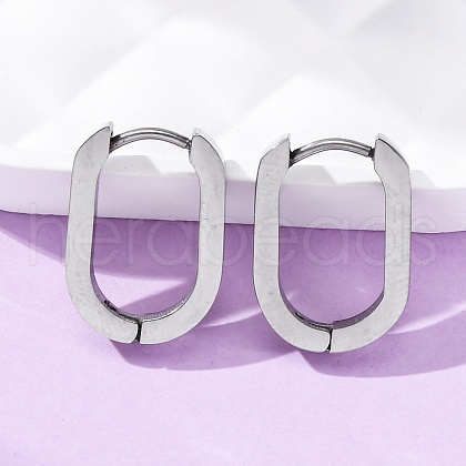 Non-Tarnish 304 Stainless Steel Huggie Hoop Earrings X-STAS-H156-11A-P-1