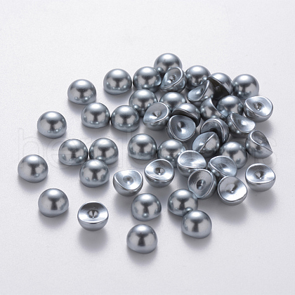 Half Round ABS Plastic Imitation Pearl Cabochons MRMJ-Q092-8mm-D01-1