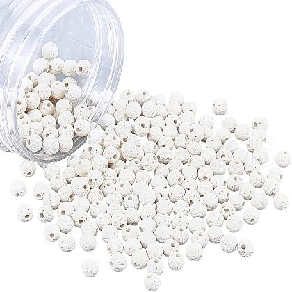 Natural Lava Rock Round Beads G-NB0001-87A-1