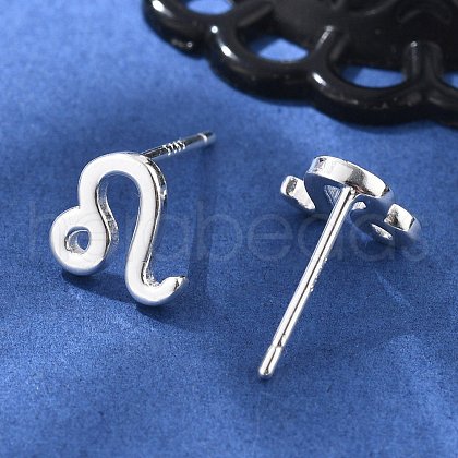 S925 Sterling Silver Stud Earrings EJEW-K303-01S-07-1