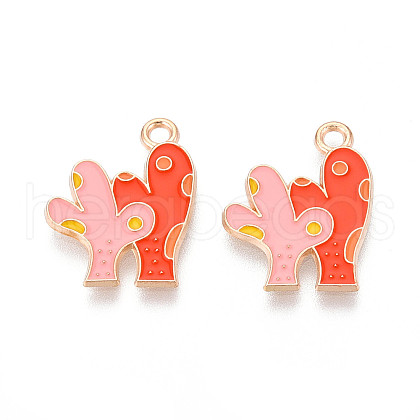 Alloy Enamel Pendants ENAM-T022-21-1