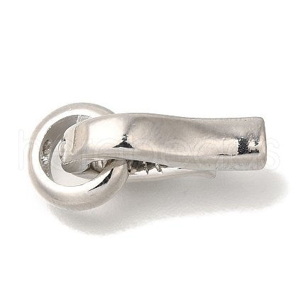 Brass Fold Over Clasps KK-K389-015P-1