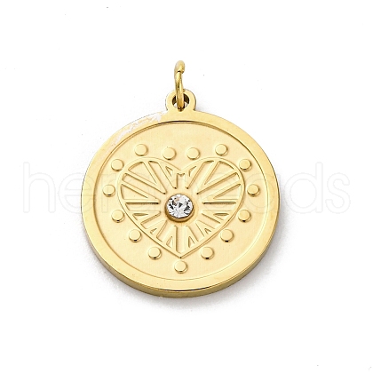 304 Stainless Steel Crystal Rhinestone Pendants STAS-E550-16G-1