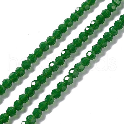 Faceted(32 Facets) Glass Beads Strands EGLA-J042-36A-09-1