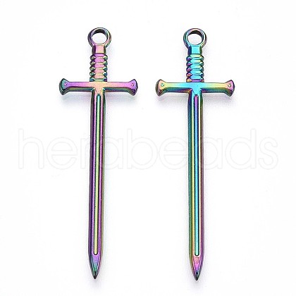 304 Stainless Steel Pendants STAS-N098-135M-1