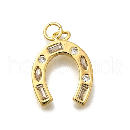 Brass Micro Pave Cubic Zirconia Pendants KK-D339-05G-1