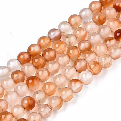 Natural Pink Agate Beads Strands G-S359-239-1