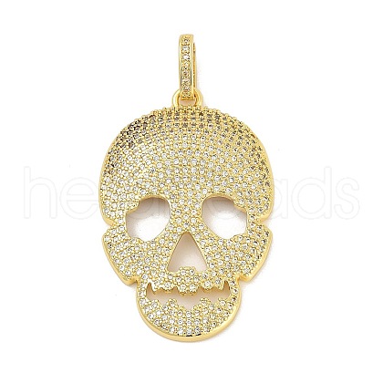 Brass Micro Pave Cubic Zirconia Pendants KK-U055-30G-1