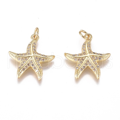Brass Micro Pave Cubic Zirconia Pendants ZIRC-G168-13G-1