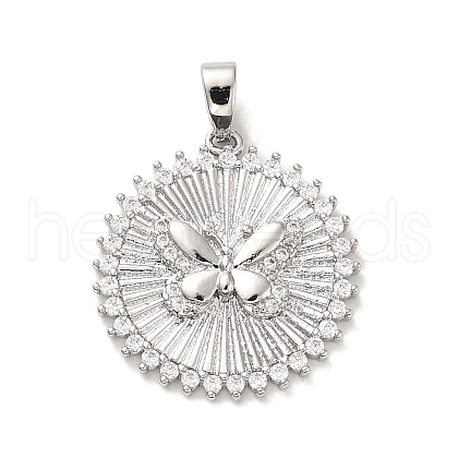 Brass Micro Pave Cubic Zirconia Pendants KK-H455-25P-1