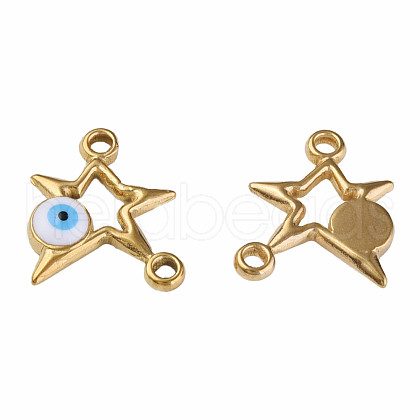 304 Stainless Steel Enamel Connector Charms STAS-N087-62-02G-1