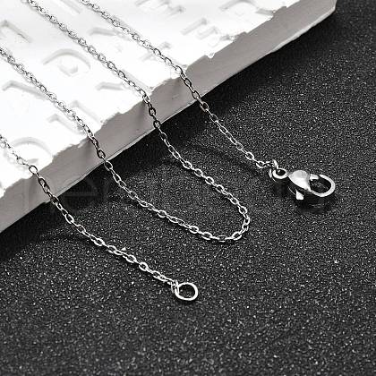 Non-Tarnish 304 Stainless Steel Cable Chain Necklaces X-NJEW-P248-01P-1