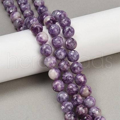 Natural Lepidolite Beads Strands G-U026-A06-10mm-1