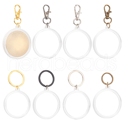 2 Sets 2 Style Commemorative Coin Acrylic Pendant Keychain Sets KEYC-FG0001-08-1