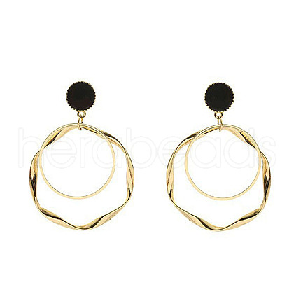 Alloy Dangle Enamel Earrings for Women WG80053-26-1