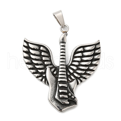 304 Stainless Steel Pendants STAS-Z045-02B-AS-1