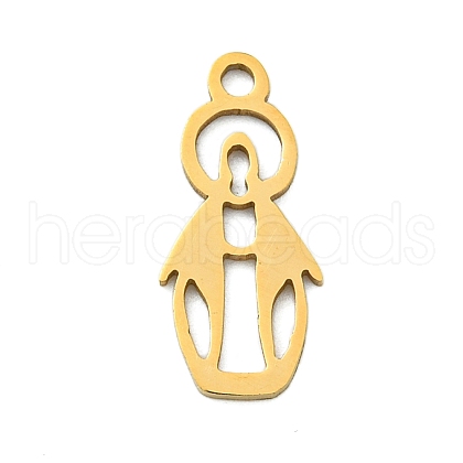 Ion Plating(IP) 201 Stainless Steel Pendants STAS-M015-03G-1