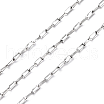 304 Stainless Steel Paperclip Chains CHS-M009-07P-02-1