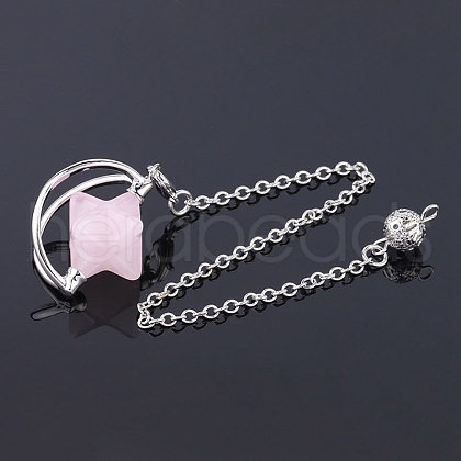 Natural Rose Quartz Pointed Dowsing Pendulums PW-WGDD9D6-04-1