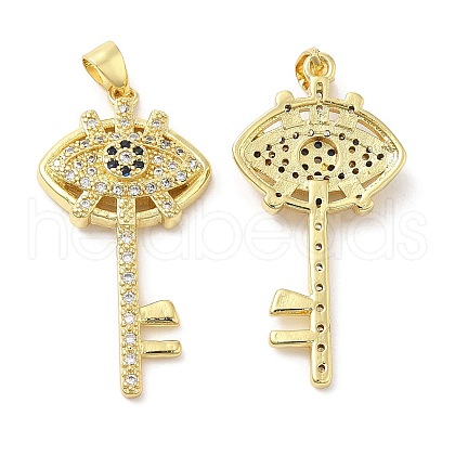 Brass Micro Pave Cubic Zirconia Pendants KK-M249-02G-1