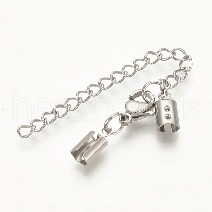 Tarnish Resistant 304 Stainless Steel Chain Extender X-STAS-S076-90-1