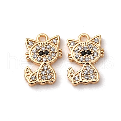 Brass Micro Pave Cubic Zirconia Pendants KK-Z112-15G-1