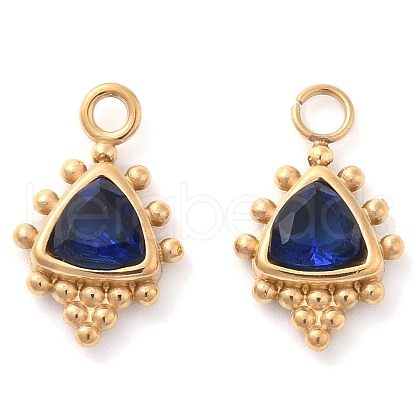 304 Stainless Steel Rhinestone Pendants STAS-Q340-06G-01-1