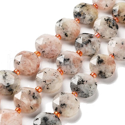 Natural Sunstone Beads Strands G-NH0004-021-1