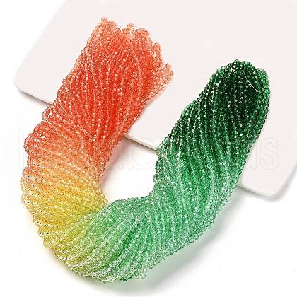 Transparent Painted Glass Beads Strands X1-DGLA-A034-T4mm-A04-1