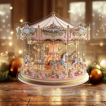 Acrylic Sun Catcher Merry-go-round Display Decorations PW-WG30520-01-1