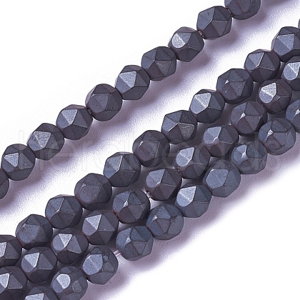 Electroplate Non-magnetic Synthetic Hematite Beads Strands G-E522-A01-F-1