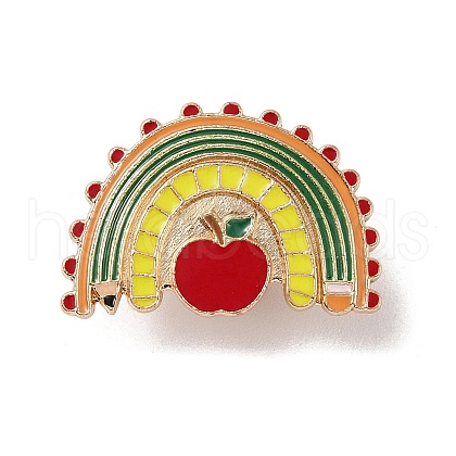 Teacher's Day Theme Rack Plating Light Gold Alloy Brooches JEWB-Z016-01KCG-19-1