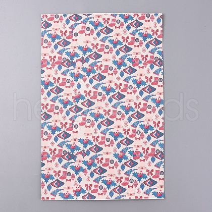 Christmas Theme Imitation Leather Fabric DIY-WH0157-64D-09-1