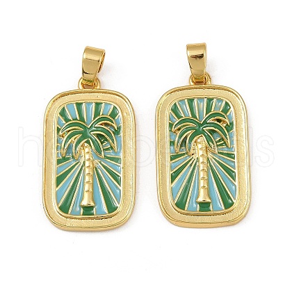Brass Enamel Pendants KK-L190-010G-01-1