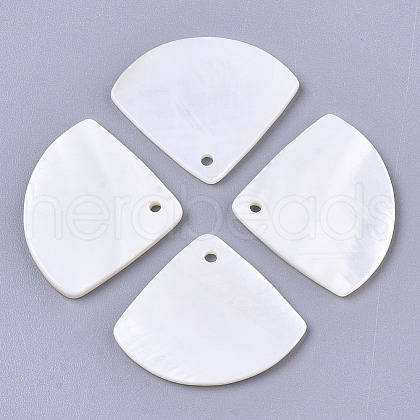 Natural Freshwater Shell Pendants X-SHEL-R047-19-1