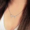 Stainless Steel Name Pendant Necklaces WG885C8-05-1