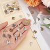 Olycraft 48Pcs 12 Styles Tibetan Style Alloy Cabochons MRMJ-OC0003-84-3