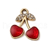Cherry Alloy Pendants PALLOY-S051-01E-G-1