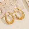 Simple line spring U-shaped Stainless Steel Hoop Earrings YE9304-2