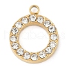 PVD Vacuum Plating 304 Stainless Steel Rhinestone Pendants X-STAS-S131-04G-01-1