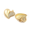 Brass Pave Clear Cubic Zirconia Pendants KK-U009-05A-G-2