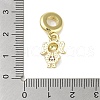 Rack Plating Brass Pave Cubic Zirconia European Dangle Charms X-KK-R163-08B-G-3