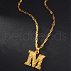 Brass Initial Pendant Necklaces FS-WG68BA5-13-1