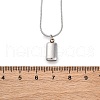 304 Stainless Steel Rectangle Pendant Snake Chain Necklaces for Women Men EJEW-Z044-02P-3