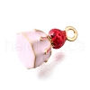 Zinc Alloy Enamel Charms FIND-U029-01G-09-2