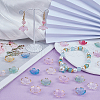 SUNNYCLUE 200Pcs 8 Colors Acrylic Bead Caps OACR-SC0001-82-4
