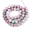 Electroplate Glass Beads Strands GLAA-N010-10mm-09-3