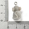 Flocking Resin Cute Pendants RESI-L043-01P-03-3